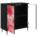 vidaXL Servírovacia skriňa AACHEN Čierny dub 69 x 33 x 76 cm