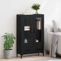 vidaXL Highboard Čierny dub 69,5 x 31 x 115 cm Kompozitné drevo