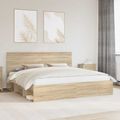 vidaXL Rám postele Sonoma 200 x 200 cm Masívne borovicové drevo