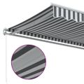 vidaXL Ručne zaťahovacia markíza antracit a biela 500x350 cm