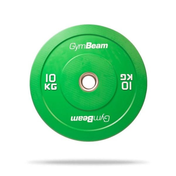Gumový kotúč Bumper 51 mm - GymBeam, zelená, 10 kg