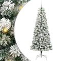 vidaXL Umelý Sklápací Vianočný Stromček 300 LED Zelená a biela 240 cm
