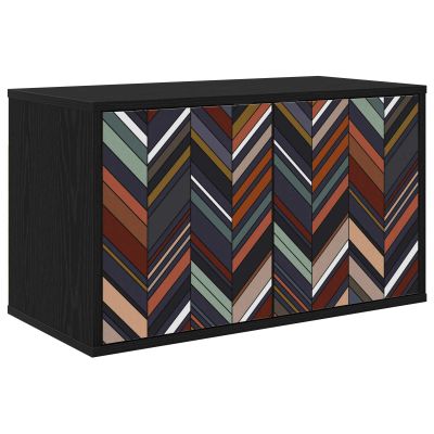 vidaXL Nástenný TV kabinet OMMEN 69 x 33 x 40 cm Čierny dub