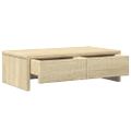 vidaXL Stojan na monitor a zásuvky sonoma 50x27x15 cm kompozitné drevo