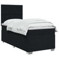 vidaXL Posteľ boxspring s matracom Čierna 100 x 200 cm Látka