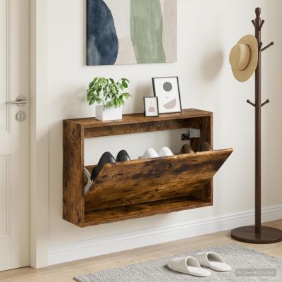 vidaXL Nástenný botník BREDA 71 x 17 x 43 cm Kompozitné drevo