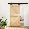 vidaXL Posuvné dvere Prírodná a čierna 95 x 210 cm