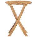 vidaXL Skladací záhradný stôl Ø 60 cm, tíkový masív
