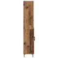 vidaXL Highboard Staré drevo 69,5 x 34 x 180 cm Kompozitné drevo