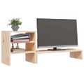 vidaXL Stojan na monitor 81x20x30 cm masívna borovica