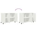vidaXL Komoda biela 100,5x39x72 cm oceľ