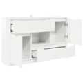 vidaXL Servírovacia skriňa Vysoký lesk bielej 100 x 30 x 65,6