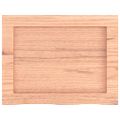 vidaXL Nástenná polica bledohnedá 40x30x(2-4) cm ošetrený masívny dub