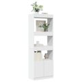 vidaXL Vysoká skrinka biela 63x33x180 cm kompozitné drevo