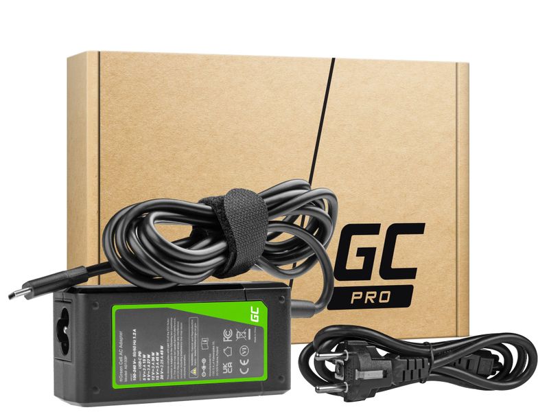 Green Cell AD133P nabíjačka/AC adaptér/napájací zdroj USB-C 45W pre notebooky/tablety/telefóny