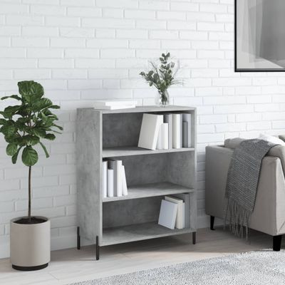vidaXL Poličková skrinka betónovo sivá 69,5x32,5x90 cm kompozit. drevo