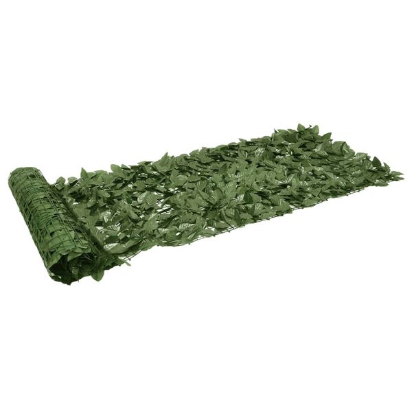 vidaXL Balkónová zástena s tmavozelenými listami 200x75 cm