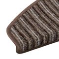 vidaXL Samolepiace schodové rohože 15 ks 65 x 21 x 4 cm Non-Slip Hnedá