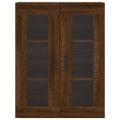 vidaXL Vysoká skrinka hnedý dub 69,5x34x180 cm spracované drevo