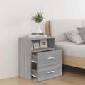 vidaXL Nočné stolíky 2 ks sivý dub sonoma 50x32x60 cm