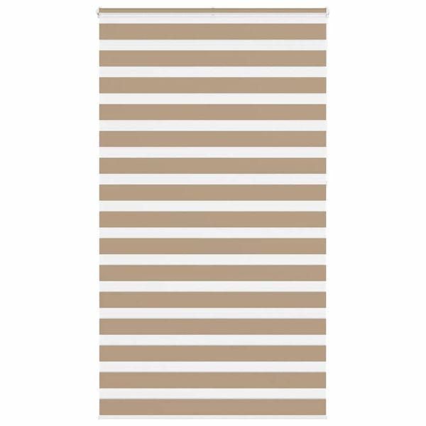 vidaXL Zebrová roleta pieskovo hnedá 135x230 cm šírka látky 130,9 cm polyester