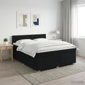 vidaXL Posteľ boxspring s matracom Čierna 160 x 200 cm Látka