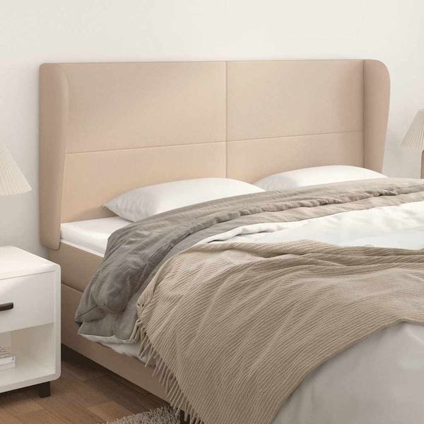 vidaXL Čelo postele so záhybmi kapučínové 163x23x118/128 cm umelá koža