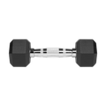 Pogumované litinové činky HEX REBEL ACTIVE 2×2,5 kg