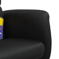 vidaXL Sklápacie masážne kreslo s podnožkou čierne umelá koža