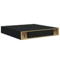 vidaXL Plávajúce nástenné police 2 ks, čierne 23x23,5x3,8 cm, MDF