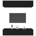 vidaXL TV skrinky 4 ks čierne 80x30x30 cm spracované drevo