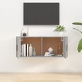 vidaXL Nástenná TV skrinka betónová 100x34,5x40 cm