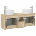 vidaXL Set kabinetov do kúpeľne 3 ks Dub sonoma 49,5 x 44,5 x 66 cm