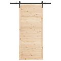 vidaXL Posuvné dvere 80 x 208 cm Borovicový masív Prírodná