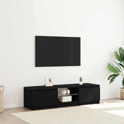 vidaXL TV skrinka Čierny dub 140 x 38,5 x 36 cm Kompozitné drevo