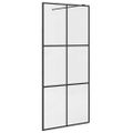 vidaXL Sprchová zástena z priehľadného ESG skla 90x195 cm čierna
