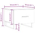 vidaXL Konferenčný stolík biely 50x50x40 cm kompozitné drevo