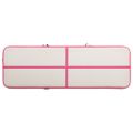 vidaXL Nafukovacia žinenka s pumpou 300x100x20 cm, PVC, ružová