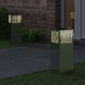 vidaXL Solárne LED svetlo na chodník 2 ks Teplá biela 18 x 18 x 50 cm