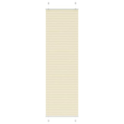 vidaXL Skladaná roleta krémová 60x200 cm, šírka látky 59,4 cm, polyester