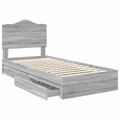 vidaXL Úložná posteľ Sivý Sonoma 70 x 190 cm Kompozitné drevo