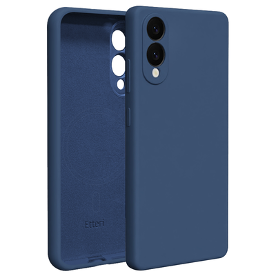 Etteri Silicone Mag case for Samsung Galaxy S25 Edge dark blue