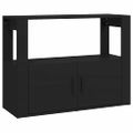 vidaXL Komoda čierna 80x30x60 cm spracované drevo