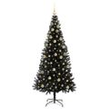 vidaXL Vianočný stromček Čierna 180 cm PVC