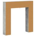 vidaXL Rám krbu Betónovo sivá 102 x 18 x 100,5 cm Kompozitné drevo