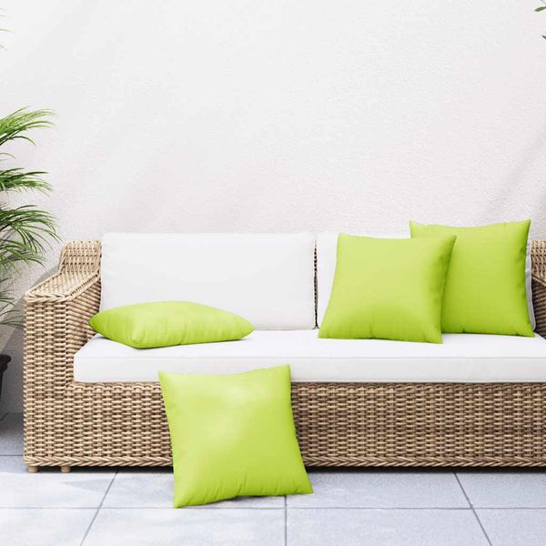 vidaXL Vankúše na pohovku 4 ks, svetlozelené, 50x50 cm, látkové