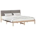 vidaXL Rám postele Hnedá a taupe 180 x 200 cm Borovicový masív