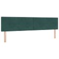vidaXL Posteľ s pružinovým rámom Tmavozelená 200 x 200 cm Zamat
