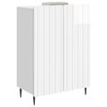 vidaXL Servírovacia skriňa Biela s vysokým leskom 66 x 34,5 x 92 cm