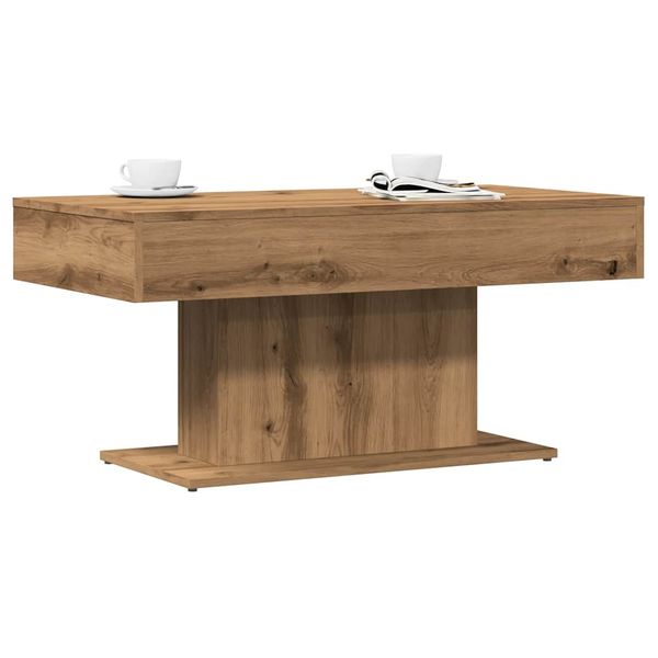 vidaXL Konferenčný stolík, dubový, 96x50x45 cm, imitácia dreva